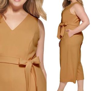 CALVIN KLEIN
Belted Wide Leg Jumpsuit Camel S4